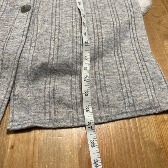 Maurices Womens Gray Button Front Long Sleeve Long Cardigan Side Slits Sz Small - Picture 12 of 12
